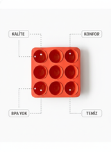 9'lu Silikon Yarım Küre Kek ve Çikolata Kalıbı - Yapışmaz, Isıya Dayanıklı Mousse ve Mini Tatlı Kalıbı