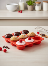 2 Adet 9'lu Silikon Yarım Küre Kek ve Çikolata Kalıbı - Yapışmaz, Isıya Dayanıklı Mousse ve Mini Tatlı Kalıbı