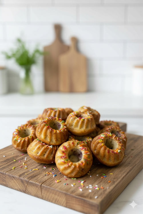 BakeMuff 6 Adet Silikon Muffin ve Mini Kek Kalıbı, Yapışmaz, Isıya Dayanımlı, BPA’sız - Karışık Renk