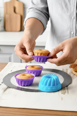 BakeMuff 24 Adet Silikon Muffin ve Mini Kek Kalıbı, Yapışmaz, Isıya Dayanımlı, BPA’sız - Karışık Renk