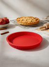 Büyük Silikon Tart ve Turta Kalıbı - Yapışmaz Kırmızı Kek Kalıbı 28 cm