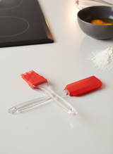 Isıya Dayanıklı 2'li Silikon Spatula ve Yumurta Fırçası Seti - Yanmaz Yapışmaz Mutfak Gereçleri