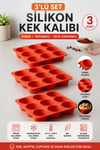 3 Adet 9'lu Silikon Yarım Küre Kek ve Çikolata Kalıbı - Yapışmaz, Isıya Dayanıklı Mousse ve Mini Tatlı Kalıbı